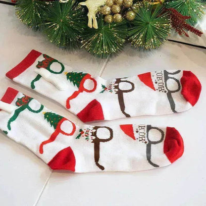 Fashion Simple Magnetic Christmas Socks For Men And Women - www.Shopthatapp.com