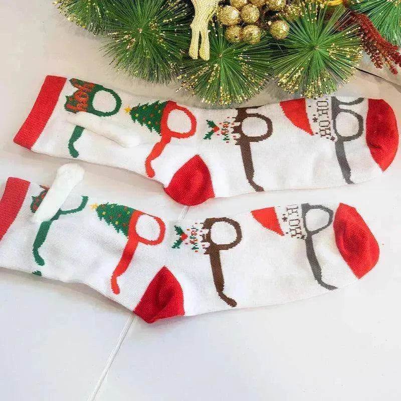 Fashion Simple Magnetic Christmas Socks For Men And Women - www.Shopthatapp.com