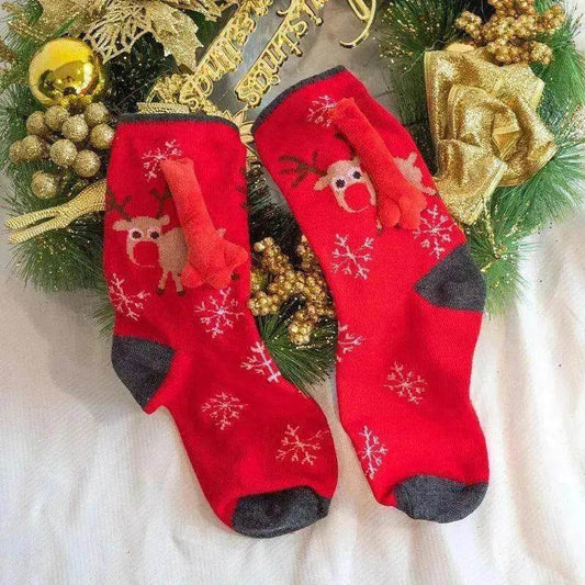 Fashion Simple Magnetic Christmas Socks For Men And Women - www.Shopthatapp.com