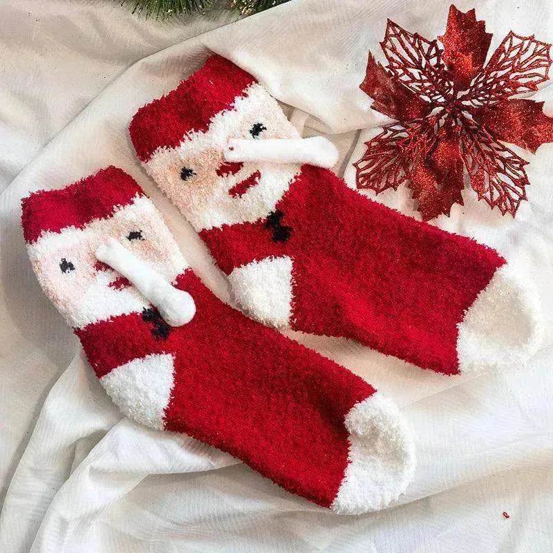 Fashion Simple Magnetic Christmas Socks For Men And Women - www.Shopthatapp.com