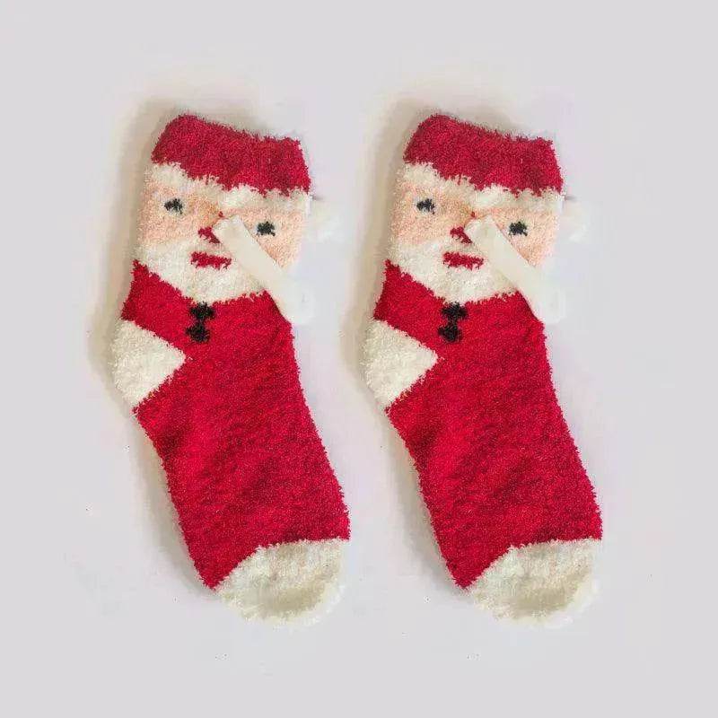 Fashion Simple Magnetic Christmas Socks For Men And Women - www.Shopthatapp.com