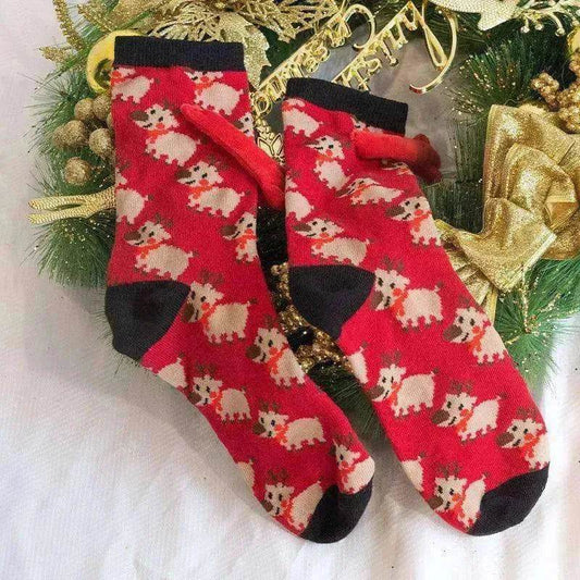 Fashion Simple Magnetic Christmas Socks For Men And Women - www.Shopthatapp.com