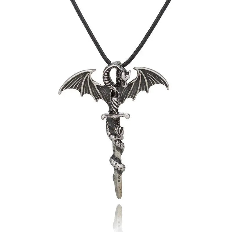 Fashion Trendy Men's Domineering Luminous Flame Dragon Necklace - www.Shopthatapp.com