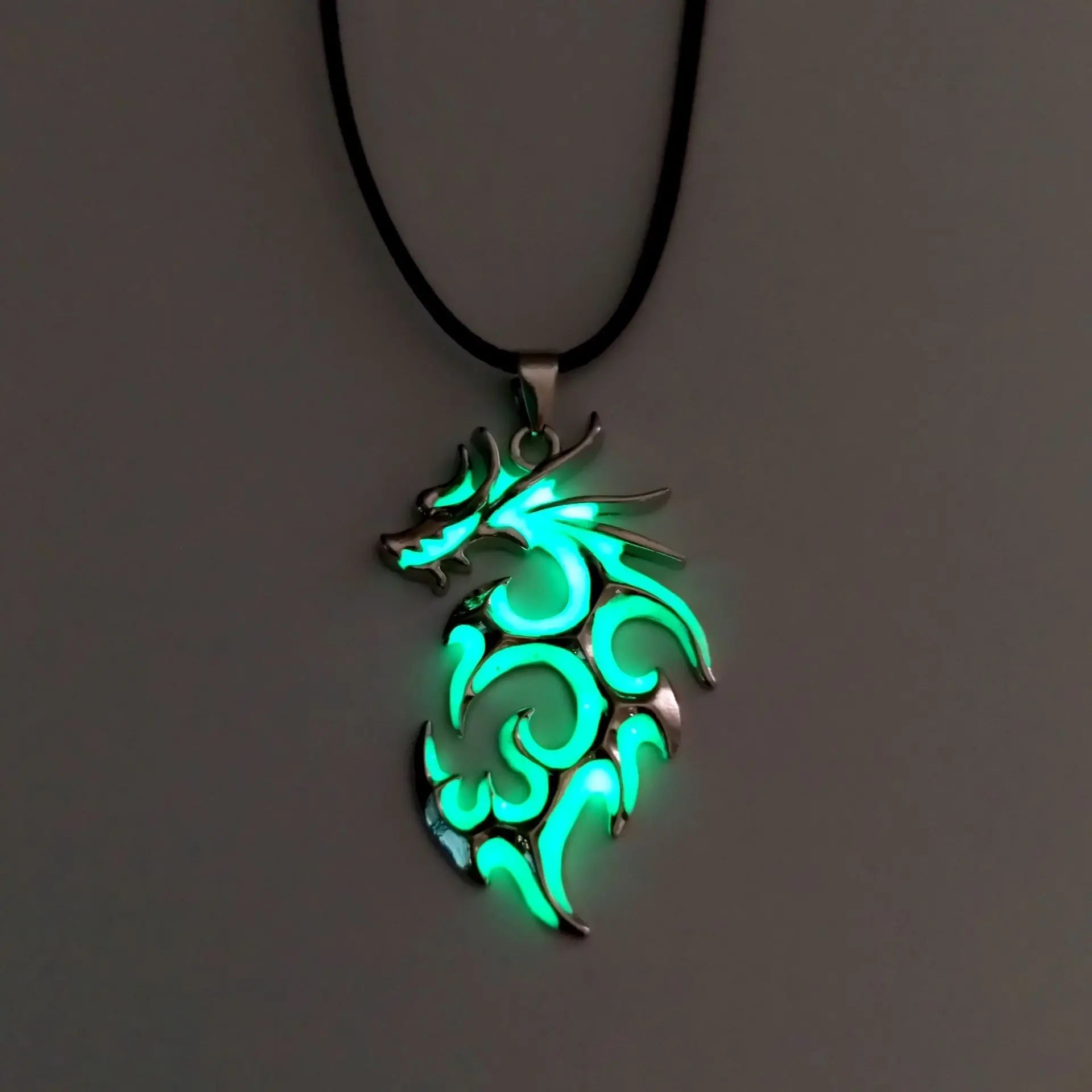 Fashion Trendy Men's Domineering Luminous Flame Dragon Necklace - www.Shopthatapp.com