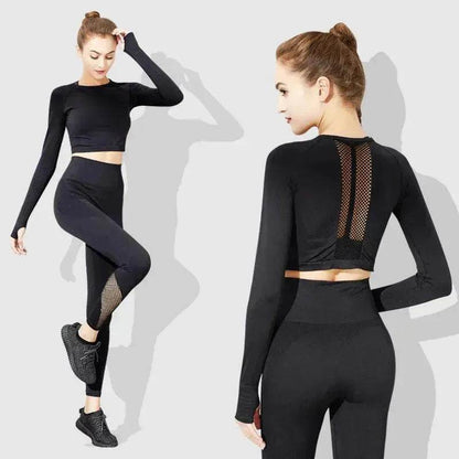Fashion long sleeve gym suit - www.Shopthatapp.com #