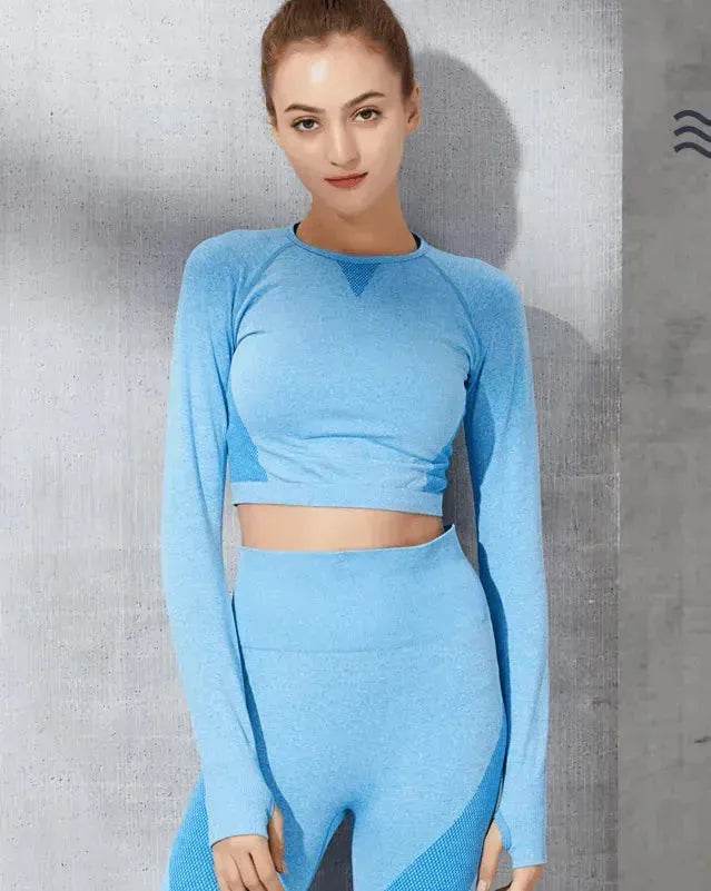 Fashion long sleeve gym suit - www.Shopthatapp.com #
