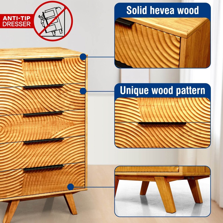 Harmony Dresser with 5 Drawers - www.Shopthatapp.com