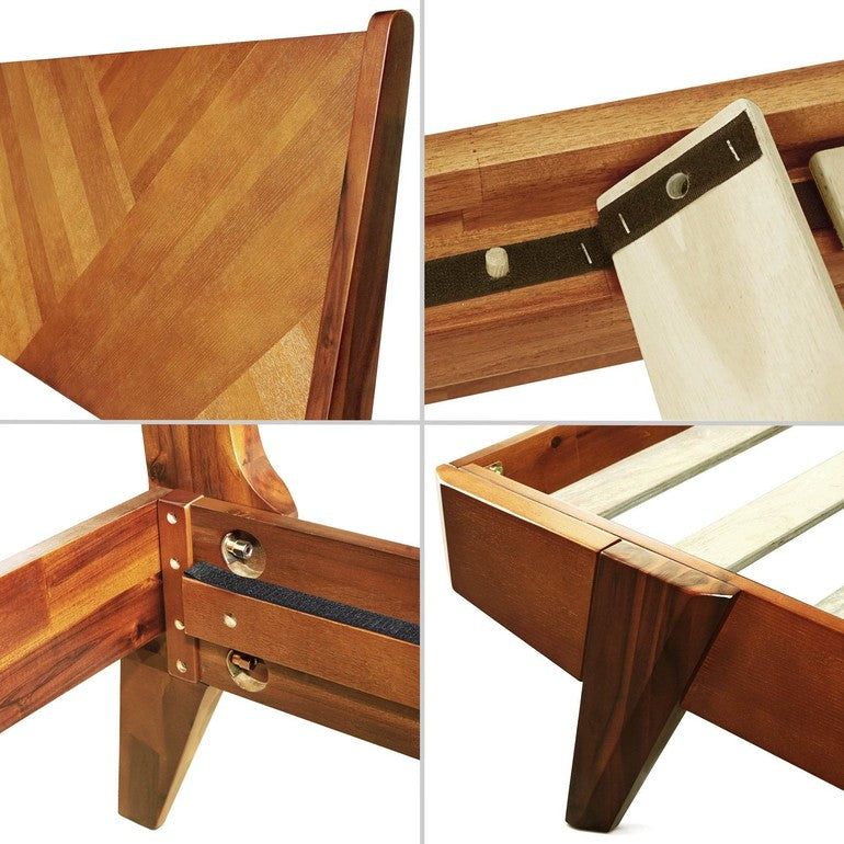 Gazelle Platform Bed Frame With Headboard - www.Shopthatapp.com