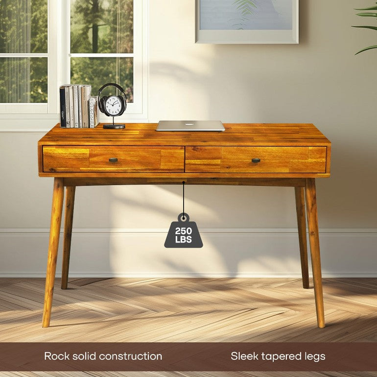Lagom 48" Solid Wood Work Desk with Drawers - www.Shopthatapp.com