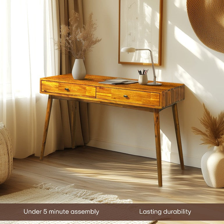 Lagom 48" Solid Wood Work Desk with Drawers - www.Shopthatapp.com