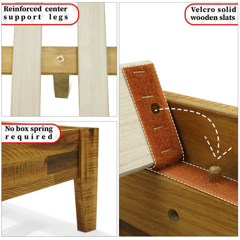 Sierra Deluxe Wood Platform Bed Frame - www.Shopthatapp.com