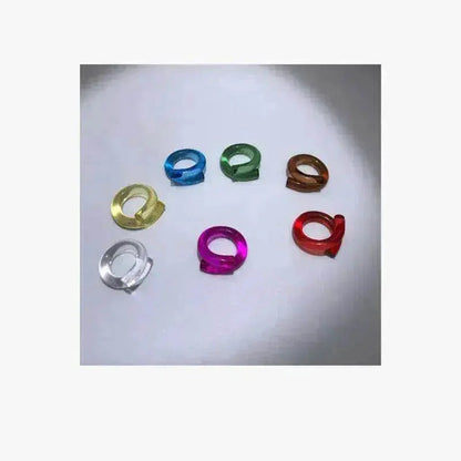 Female's High Transparent Acrylic Cross Ring - www.Shopthatapp.com
