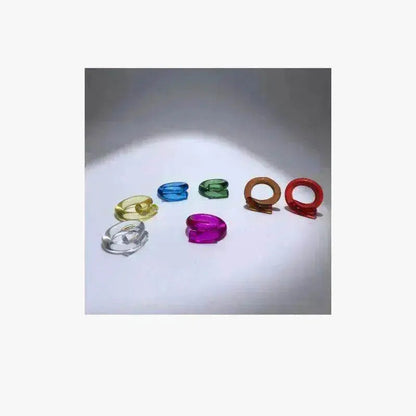 Female's High Transparent Acrylic Cross Ring - www.Shopthatapp.com