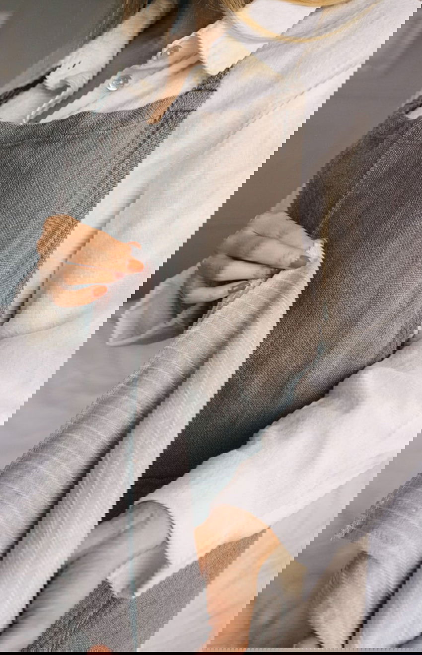 Findlay Linen Tea Towel Grey with White Stripes - www.Shopthatapp.com