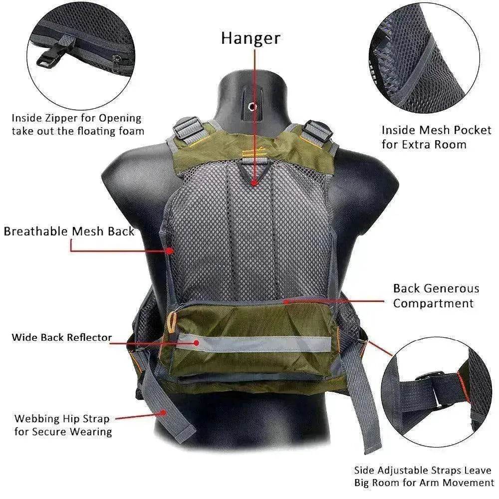 Fishing Outdoor Sport Flying Men Respiratory Jacket Safety Vest Survival Utility Vest - www.Shopthatapp.com