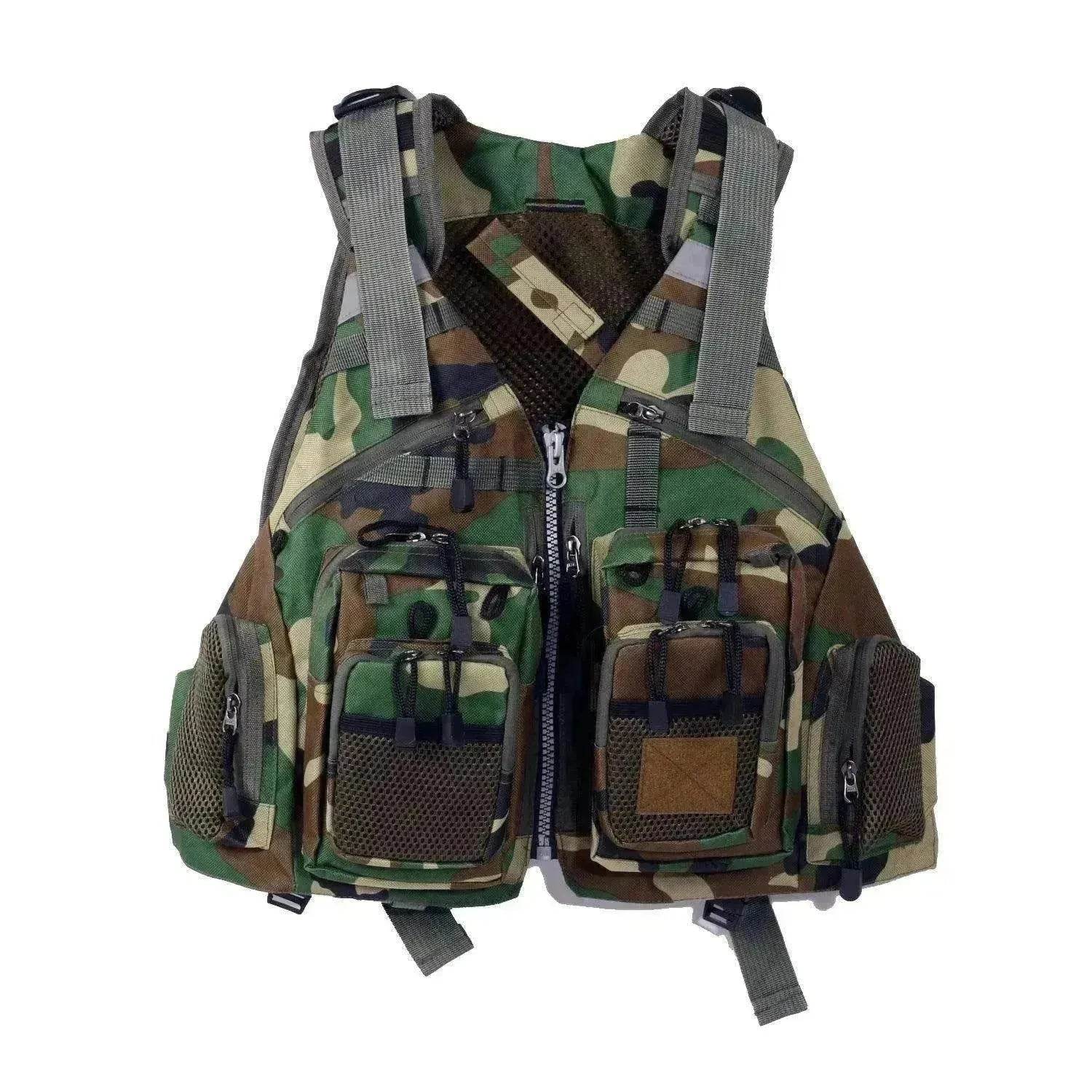 Fishing Outdoor Sport Flying Men Respiratory Jacket Safety Vest Survival Utility Vest - www.Shopthatapp.com
