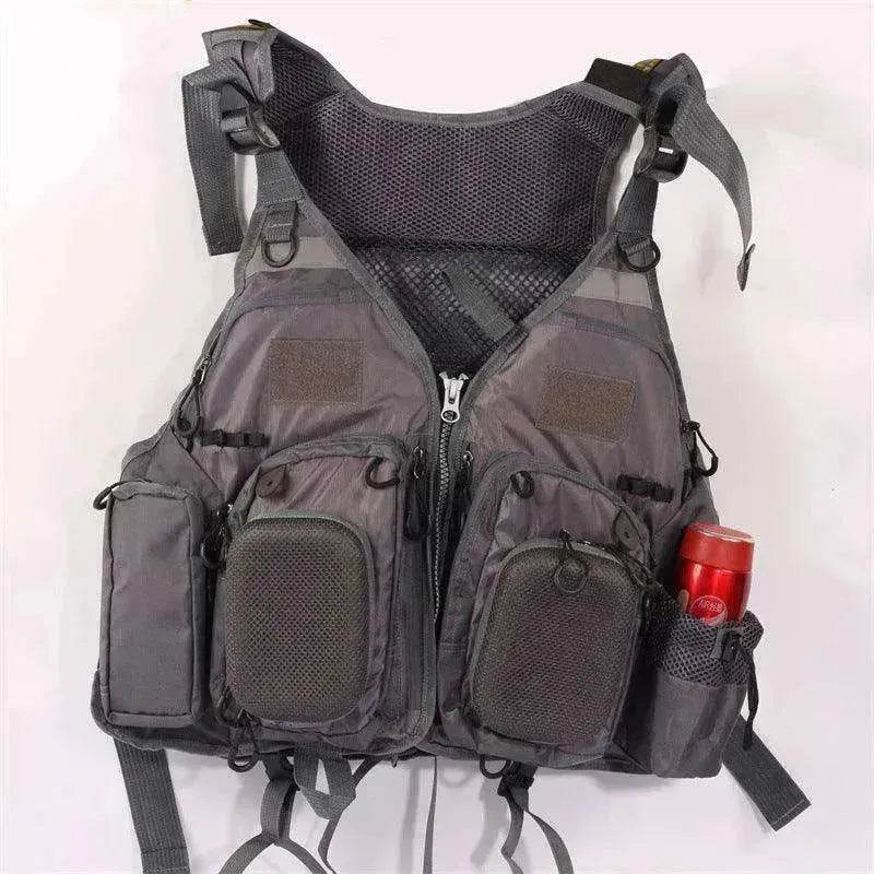 Fishing Outdoor Sport Flying Men Respiratory Jacket Safety Vest Survival Utility Vest - www.Shopthatapp.com