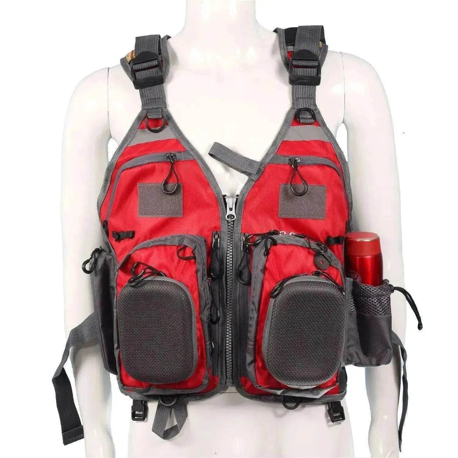 Fishing Outdoor Sport Flying Men Respiratory Jacket Safety Vest Survival Utility Vest - www.Shopthatapp.com