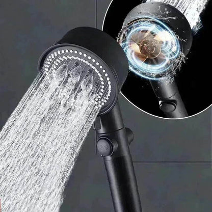 Five-color Wind Turbine Shower Head 56 Speed Water Silicone Shower Head - www.Shopthatapp.com #