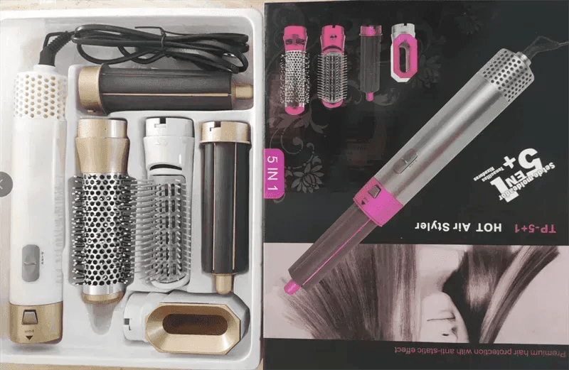 Five-in-one Hot Air Comb Automatic Hair Curler For Curling Or Straightening - www.Shopthatapp.com