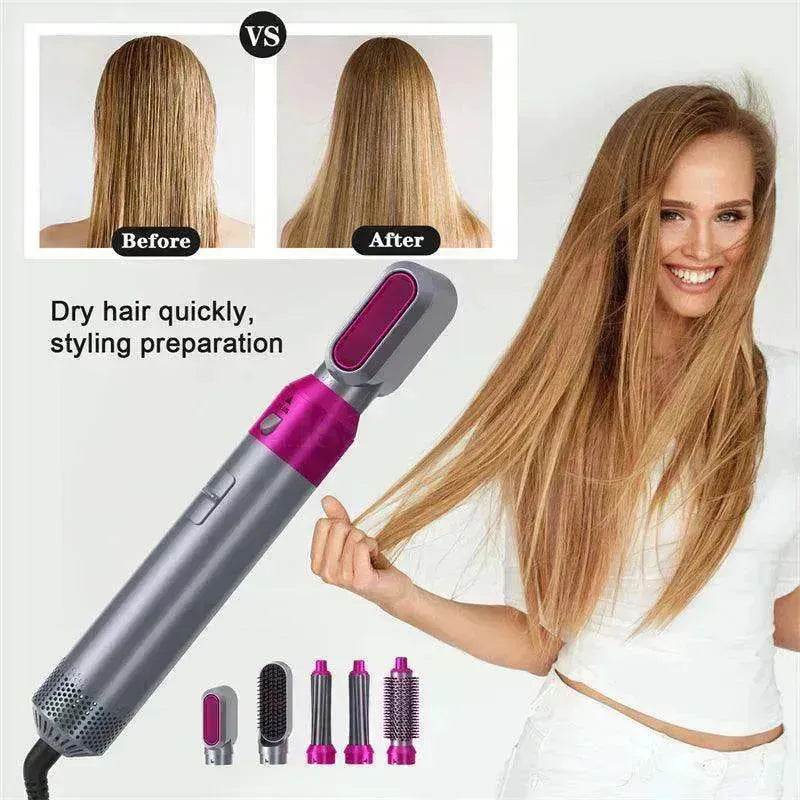 Five-in-one Hot Air Comb Automatic Hair Curler For Curling Or Straightening - www.Shopthatapp.com