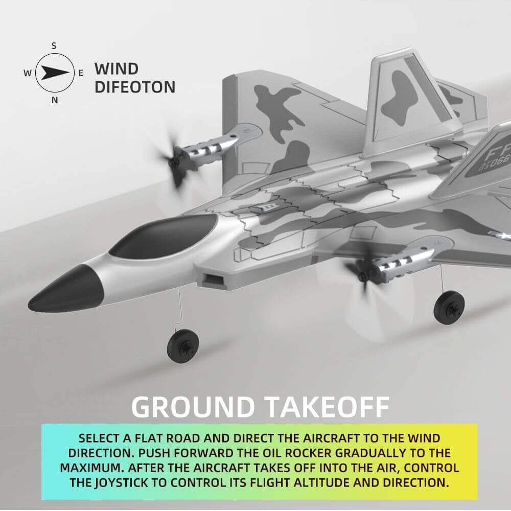 Fixed Wing 2.4G 4 Channel Kid Boy Gift BM16 for F22 Raptor RC Glider Plane Toy EPP Foam Remote Control Airplane - www.Shopthatapp.com #