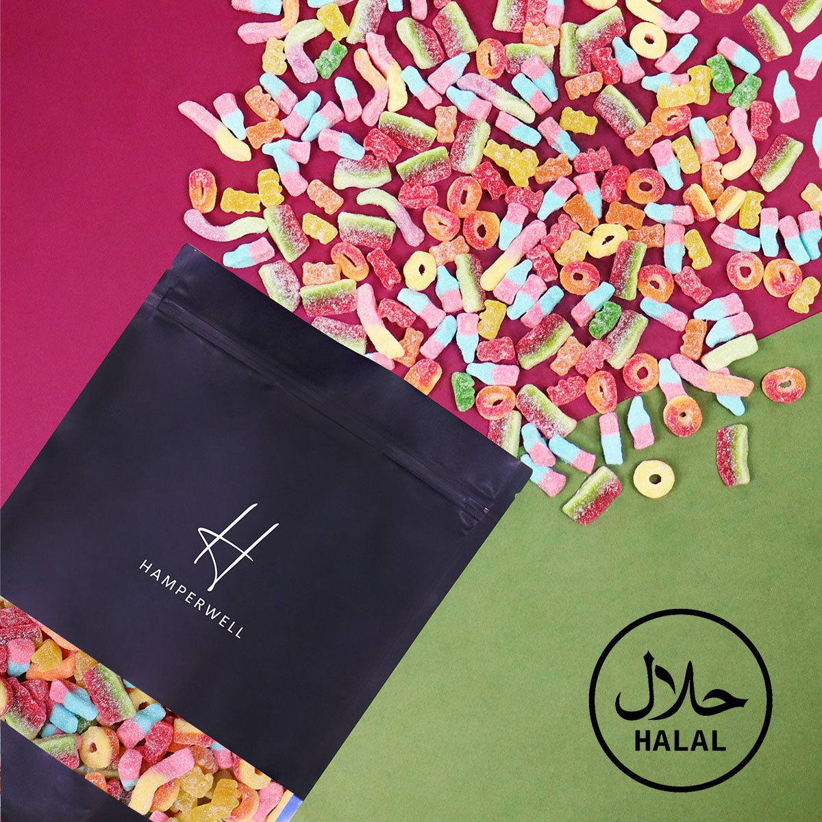 Halal Fizzy Sweets Selection Pouch-Food and beverage-www.Shopthatapp.com-HamperWell