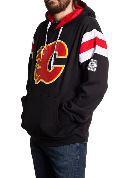 Calgary Flames Varsity Retro Style Hoodie - www.Shopthatapp.com