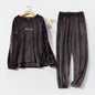 Flannel Pajamas Sets Winter Home Clothes For Women Men Sleepwear Couple - www.Shopthatapp.com