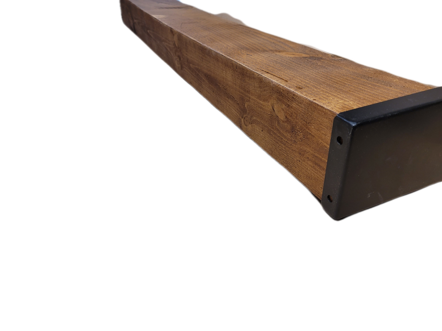 Étagère Style manteau de foyer avec embouts en métal - www.Shopthatapp.com