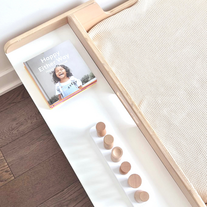 CHERRY FULL - Montessori Floor Bed with Shelves - www.Shopthatapp.com