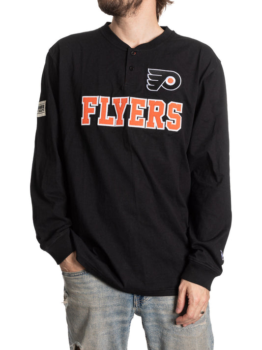 Philadelphia Flyers Long Sleeve Henley - www.Shopthatapp.com