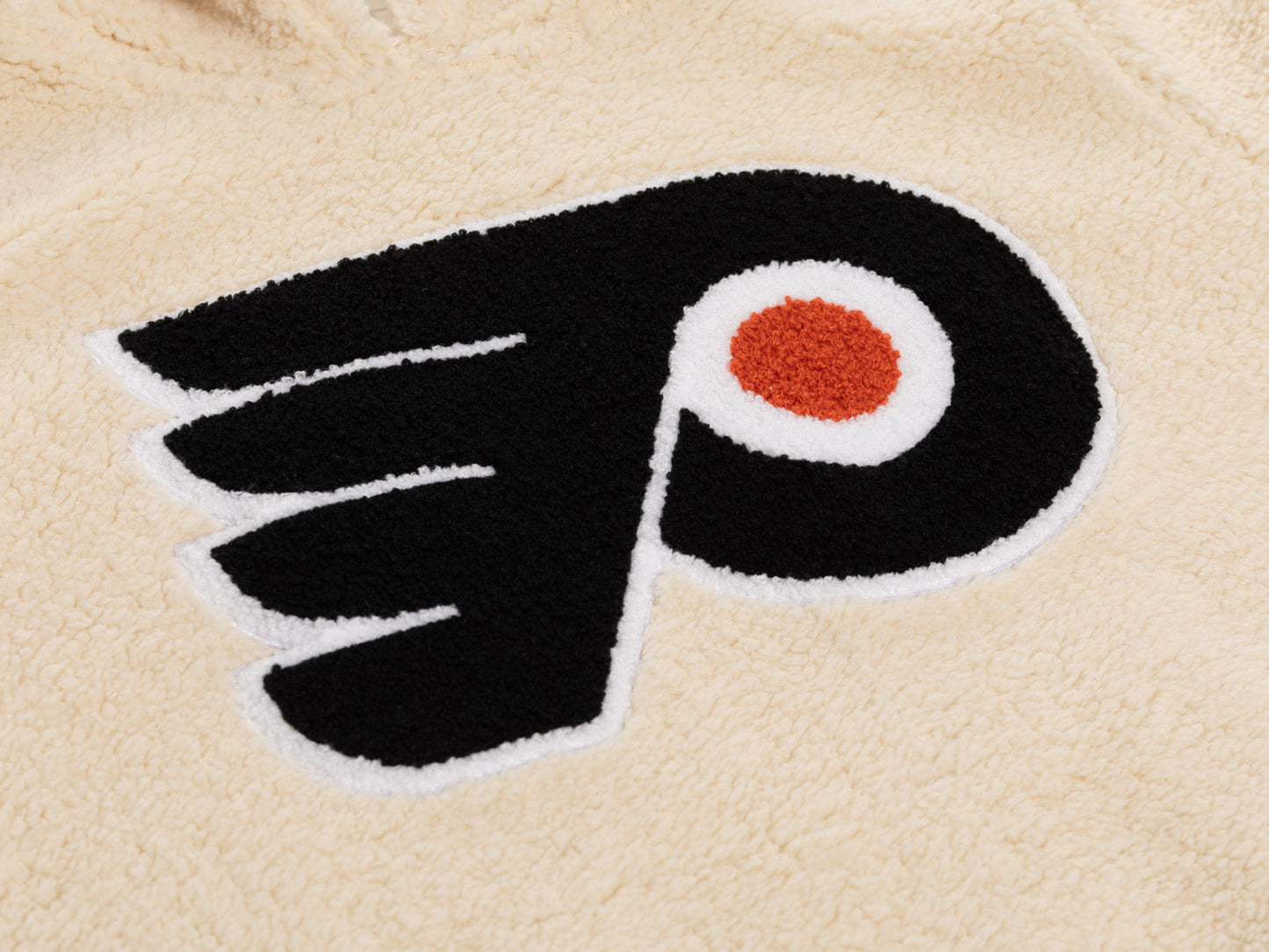 Philadelphia Flyers Ladies Sherpa Hoodie with Premium Chenille Logo - www.Shopthatapp.com
