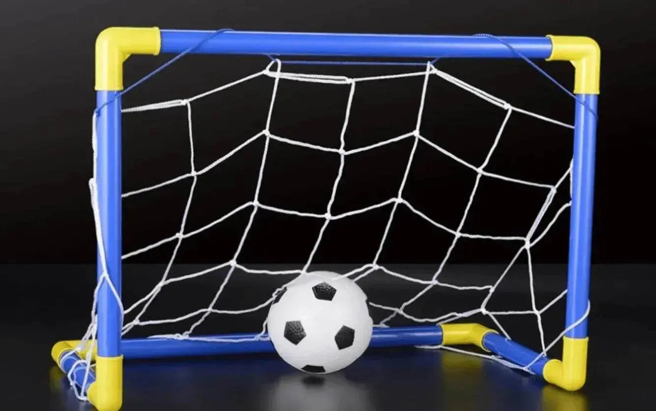 Folding Mini Football Soccer Ball Goal Post Net - www.Shopthatapp.com