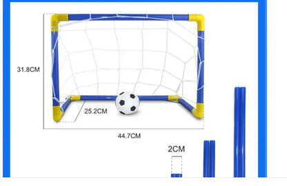 Folding Mini Football Soccer Ball Goal Post Net - www.Shopthatapp.com