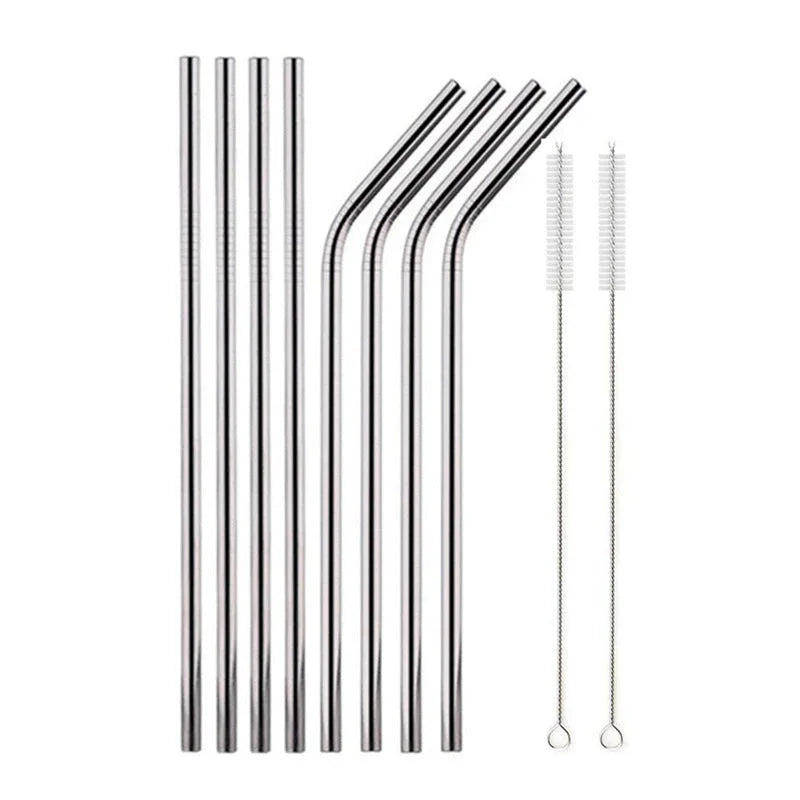 Food Grade 304 Stainless Steel Color Metal Straws - www.Shopthatapp.com