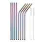 Food Grade 304 Stainless Steel Color Metal Straws - www.Shopthatapp.com