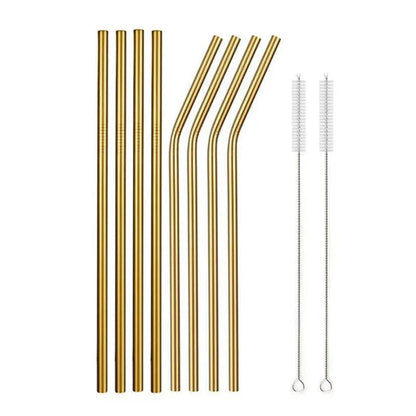 Food Grade 304 Stainless Steel Color Metal Straws - www.Shopthatapp.com