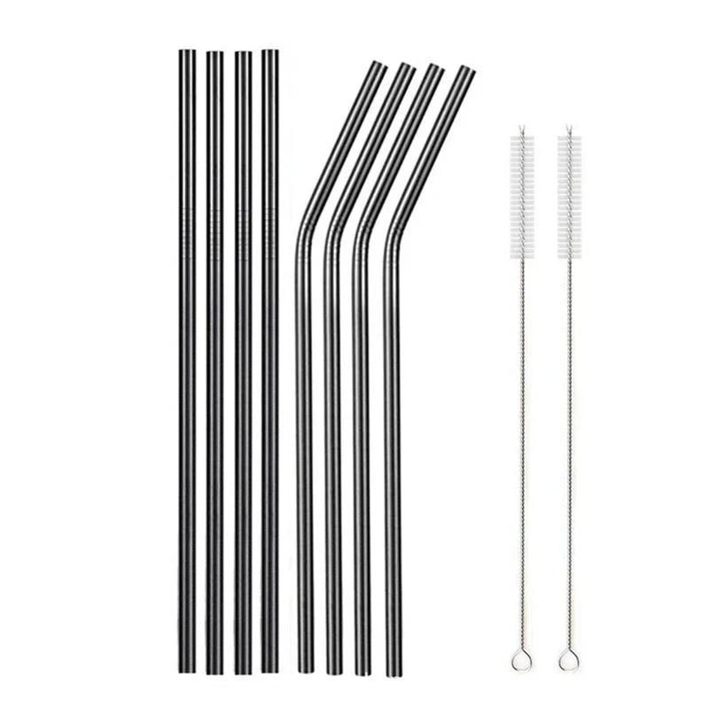 Food Grade 304 Stainless Steel Color Metal Straws - www.Shopthatapp.com