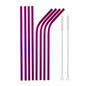 Food Grade 304 Stainless Steel Color Metal Straws - www.Shopthatapp.com
