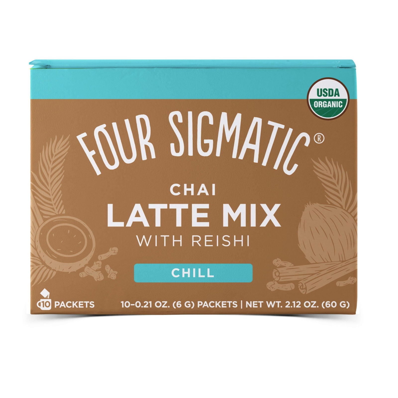Four Sigmatic Chai Latte with Turkey Tail & Reishi (10 Packets)-Food and beverage-www.Shopthatapp.com-Natural Health Garden