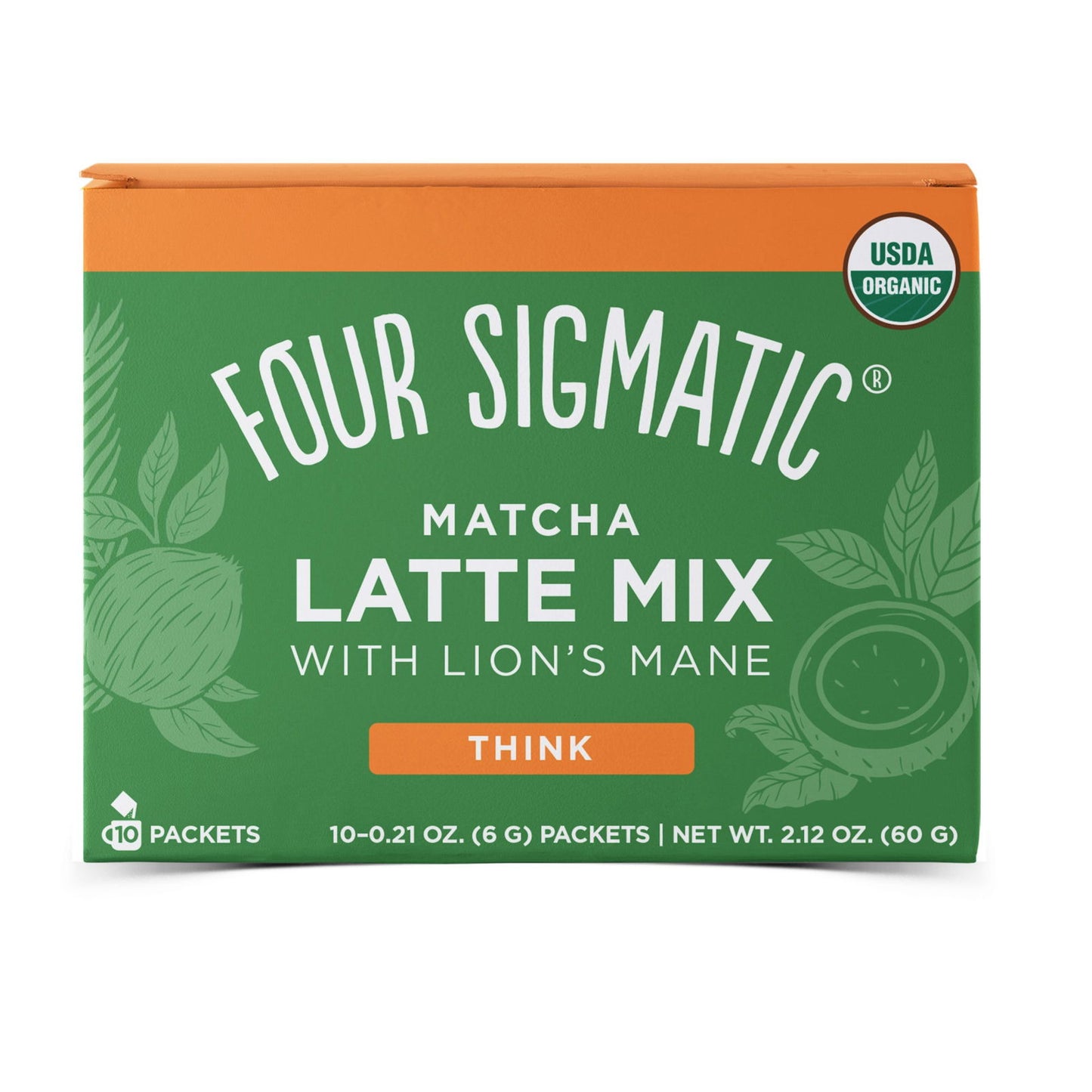 Four Sigmatic Mushroom Matcha Latte Mix with Lion's Mane (10 Packets)-Food and beverage-www.Shopthatapp.com-Natural Health Garden