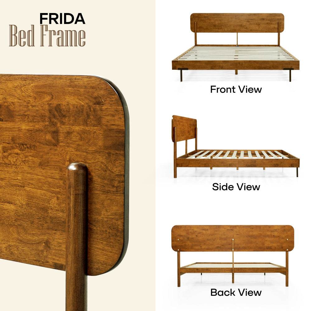 Frida Deluxe Solid Wood Bed Frame - www.Shopthatapp.com