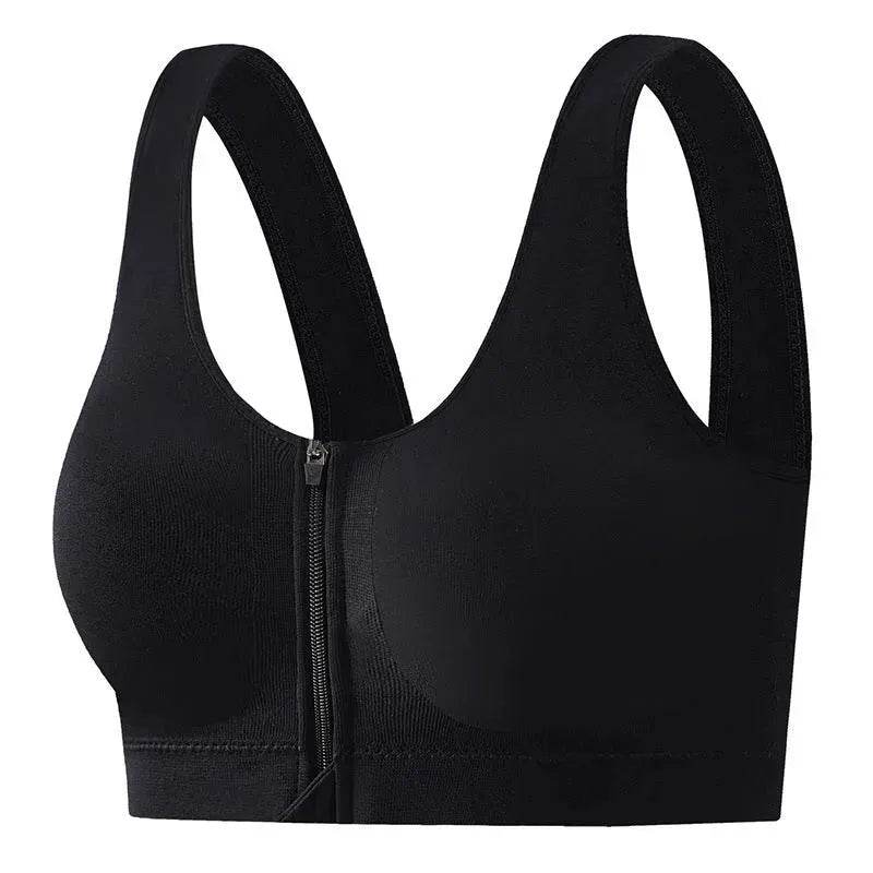 Front Zipper Sports Bra Shockproof High Strength Bra high impact sports bra - www.Shopthatapp.com #