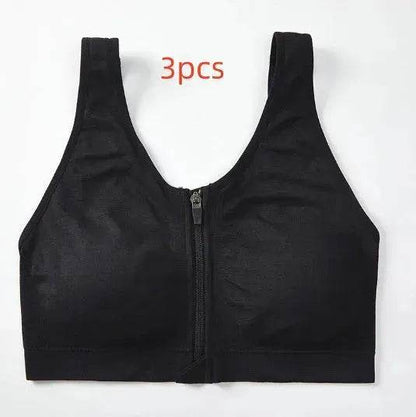 Front Zipper Sports Bra Shockproof High Strength Bra high impact sports bra - www.Shopthatapp.com #