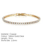 Full Diamond Crystal Bracelet Round Zircon - 2.5mm Single Row - www.Shopthatapp.com