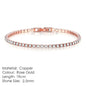 Full Diamond Crystal Bracelet Round Zircon - 2.5mm Single Row - www.Shopthatapp.com