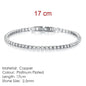 Full Diamond Crystal Bracelet Round Zircon - 2.5mm Single Row - www.Shopthatapp.com