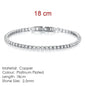 Full Diamond Crystal Bracelet Round Zircon - 2.5mm Single Row - www.Shopthatapp.com