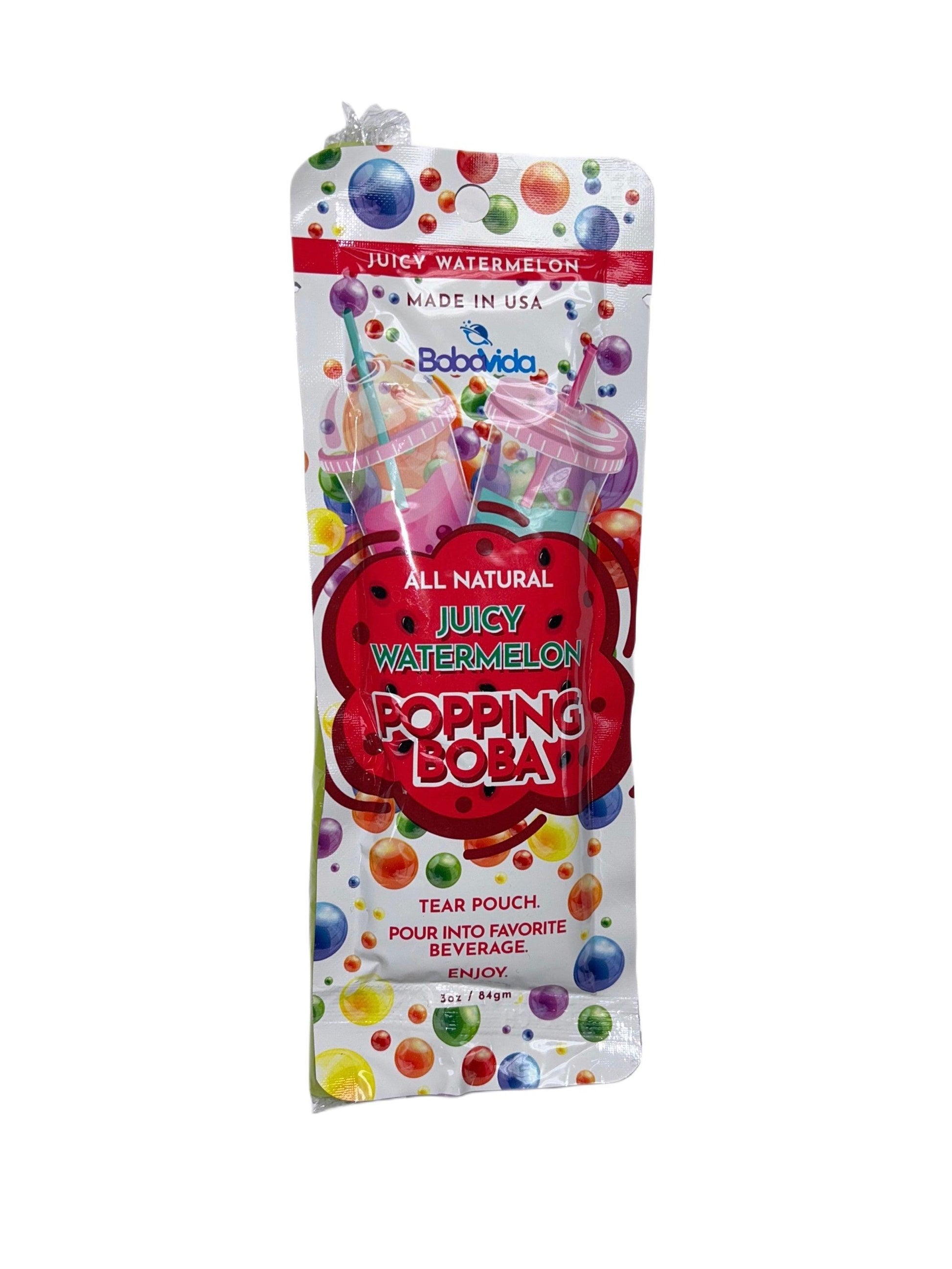 BobaVida Juicy Watermelon Popping Boba Pouch (84g) - www.Shopthatapp.com